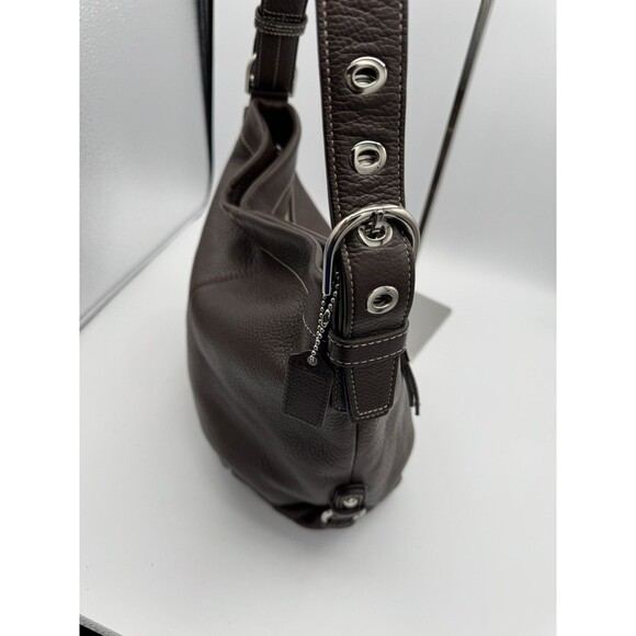 COACH Brown Pebble Leather Convertible Hobo Shoulder Bag F15064 EUC - Picture 7 of 15